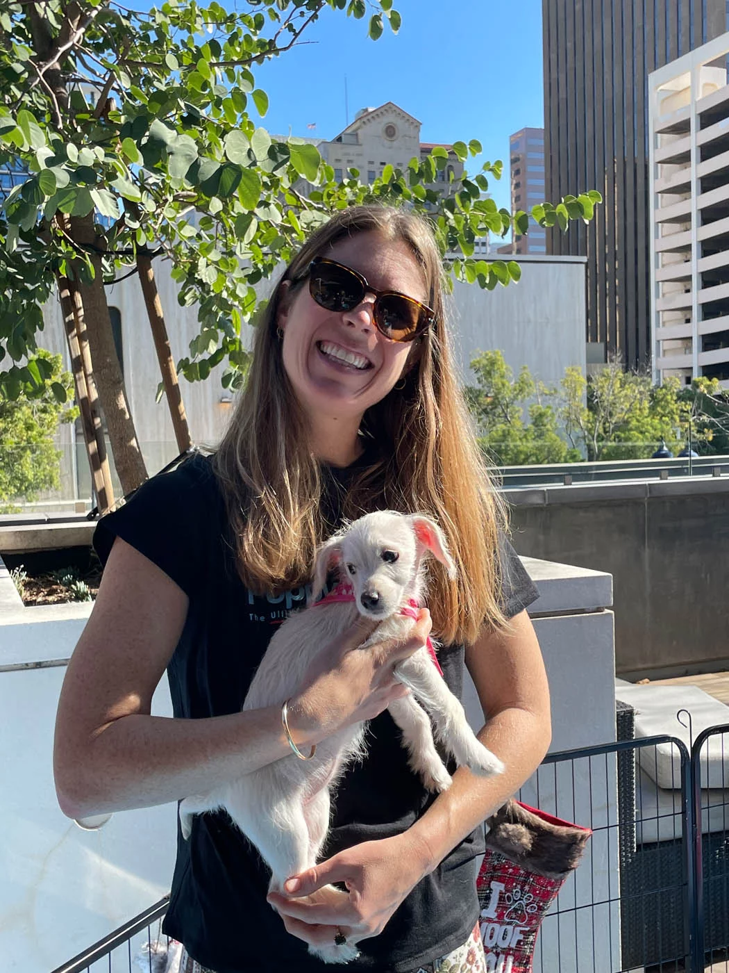For the entire event, tenants enjoyed the comfort food and comfort pups, cycling through the event – with the die-hards returning again and again for “just one more” yummy puppy kiss. And really, who can blame them?