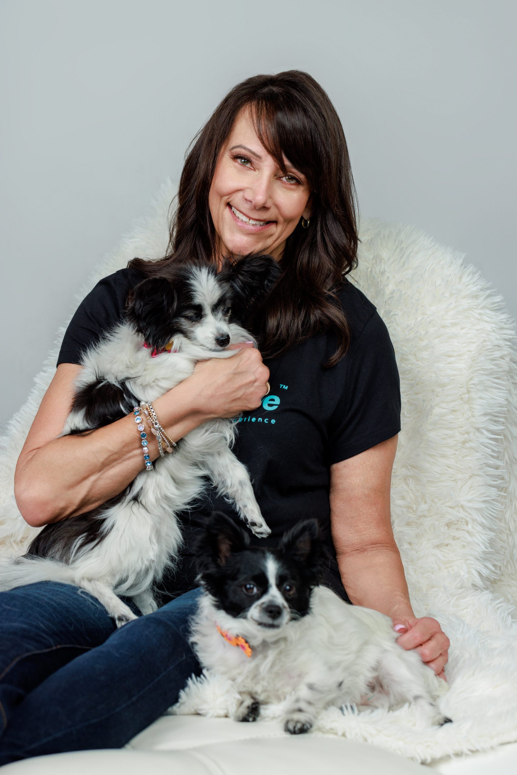 Sabrina with her two puppys